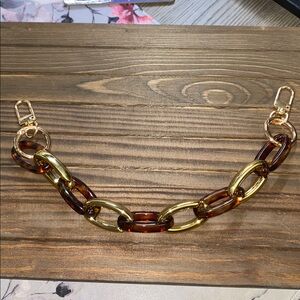 NWT Gold and Leopard Textured Women’s Bag Chain